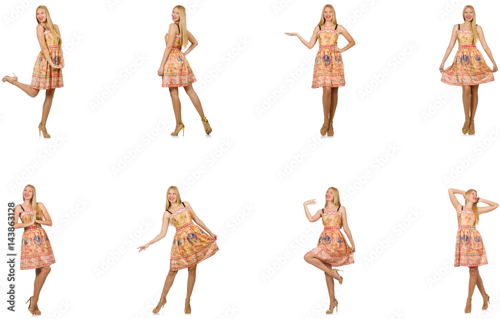 Woman in fashion looks isolated on white Woman in fashion looks isolated on white