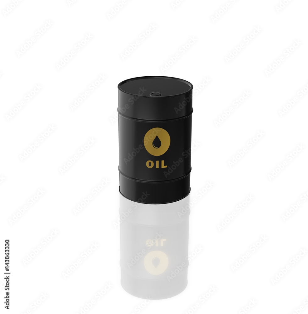 Oil barrels isolated on white - 3d rendering Oil barrels isolated on white - 3d rendering