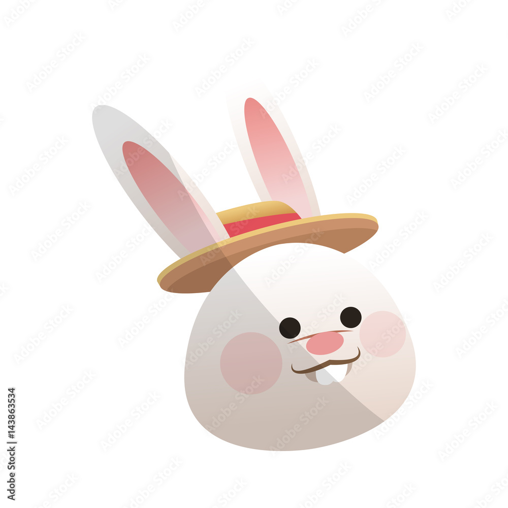 cute rabbit, cartoon icon over white background. happy easter concept. colorful design. vector illustration cute rabbit, cartoon icon over white background. happy easter concept. colorful design. vector illustration
