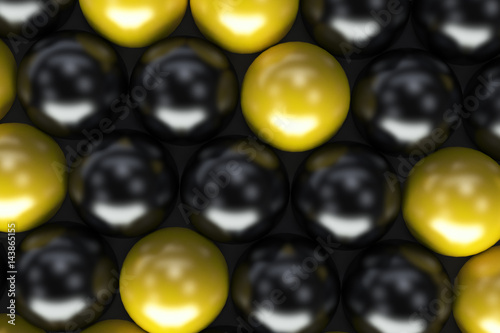 Pattern of black and yellow spheres © GooD_WiN