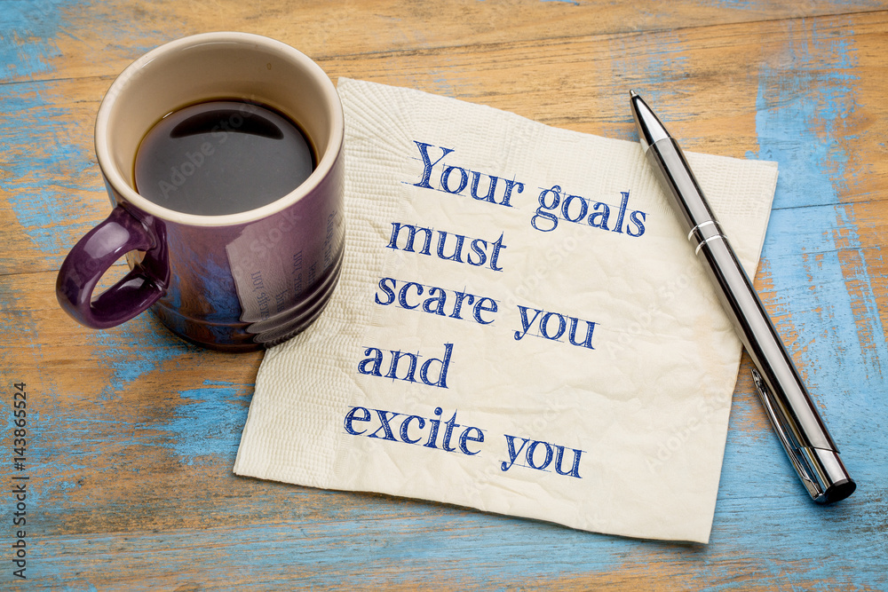 Your goals must scare and excite you Your goals must scare and excite you