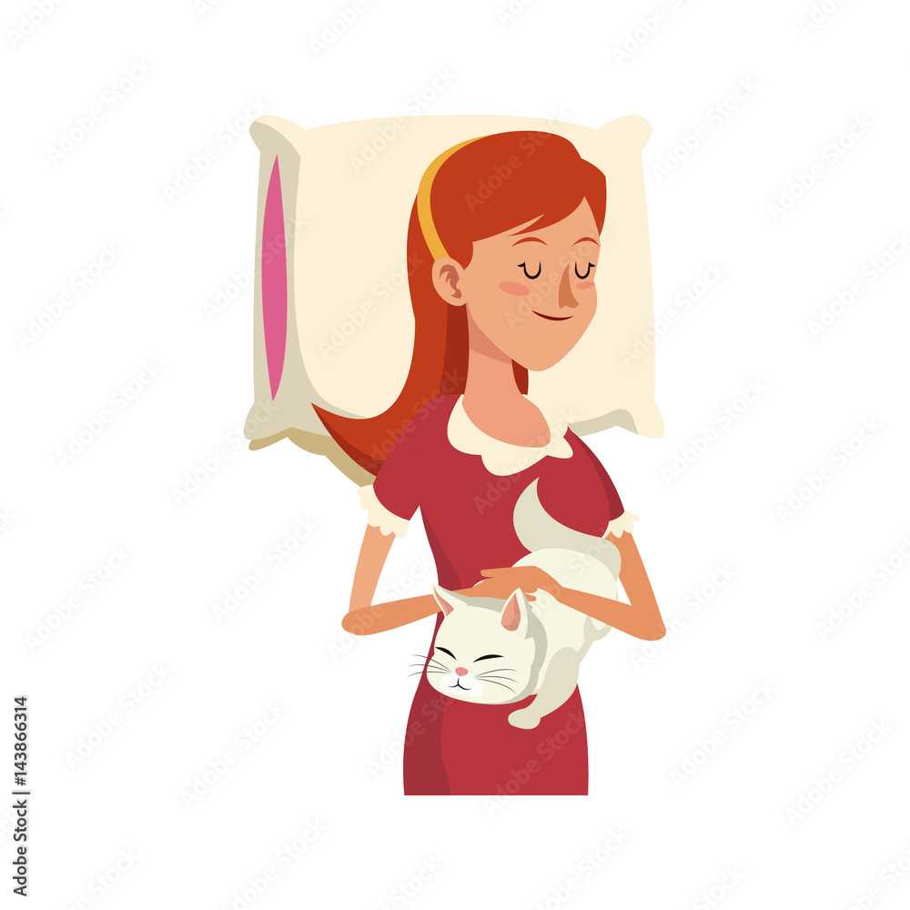 woman with rest position, cartoon icon over white background. colorful design. vector illustration woman with rest position, cartoon icon over white background. colorful design. vector illustration