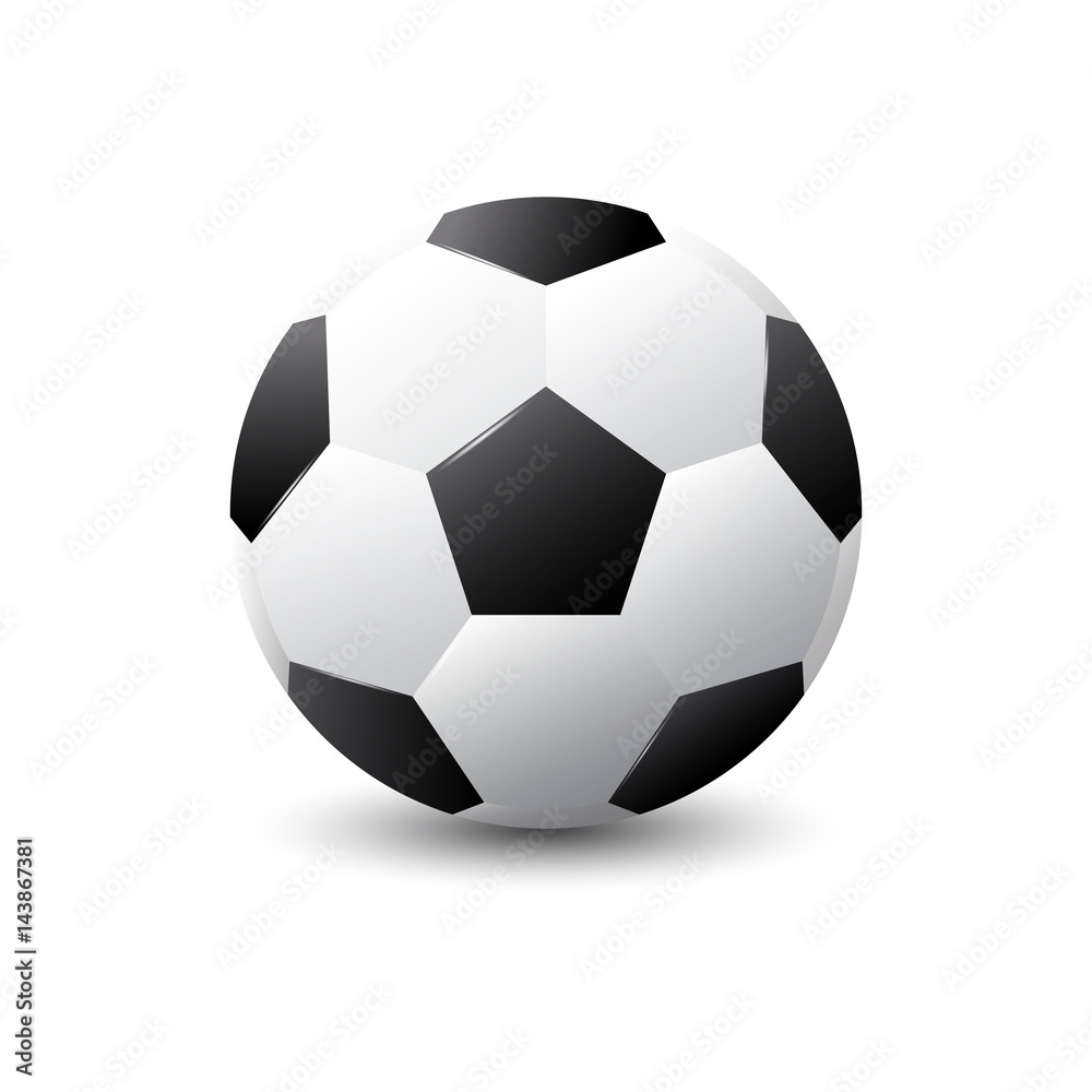 Fototapeta premium soccer ball on white background