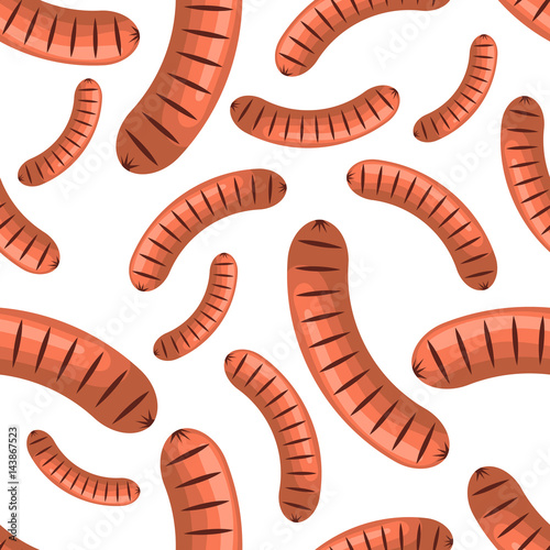 Sausages seamless pattern photo
