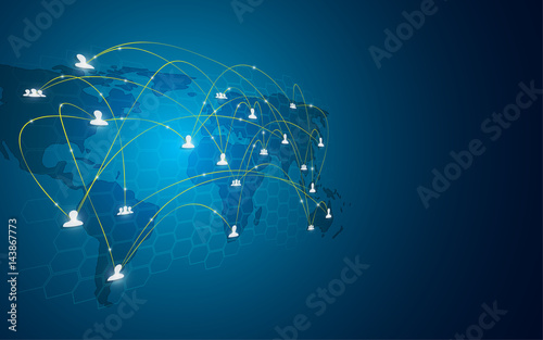 connection networking technology telecoms communication worldwide concept background photo