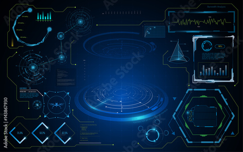 hud gui interface virtual artificial intelligence template
