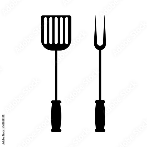 BBQ or grill tools icon