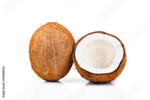 Coconuts isolated on white background