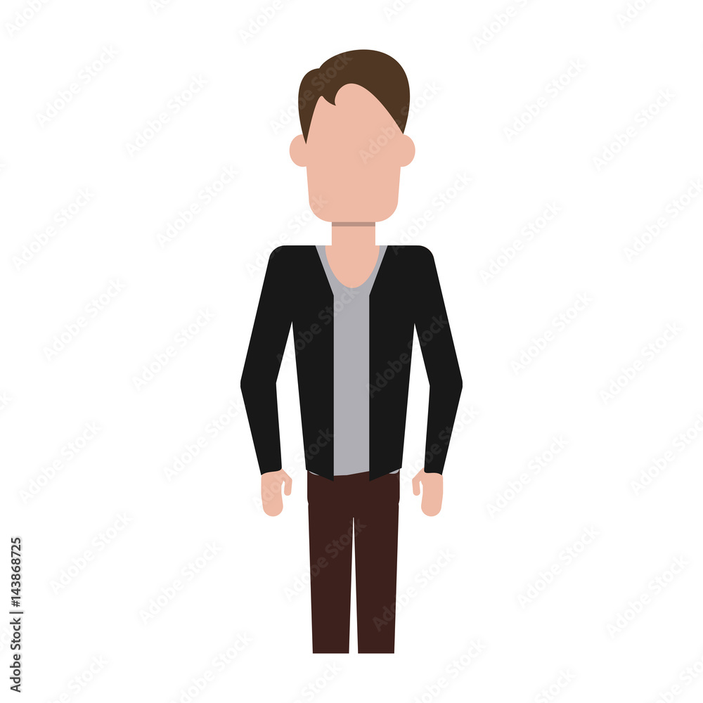 man cartoon icon over white background. colorful design. vector illustration man cartoon icon over white background. colorful design. vector illustration