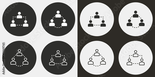 Human interaction icon set.