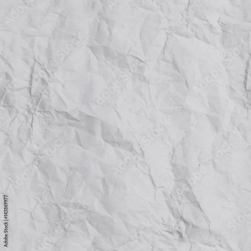 Seamless White crumpled paper Texture