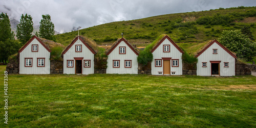 Ancient houses in Laufas, Iceland