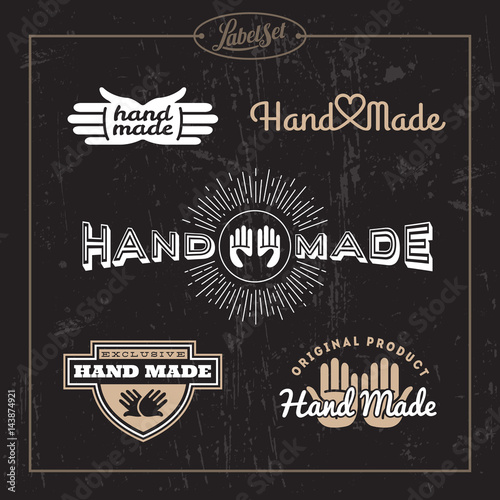 Hand made label set