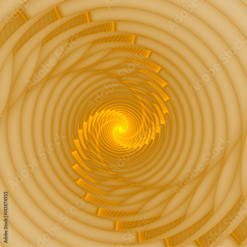 Abstract fractal orange spiral