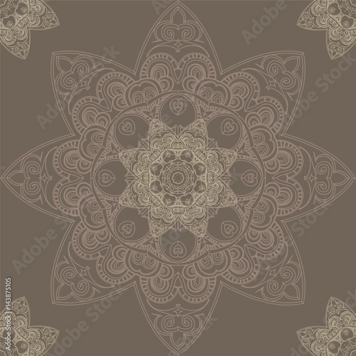 ornamental monochrome pattern