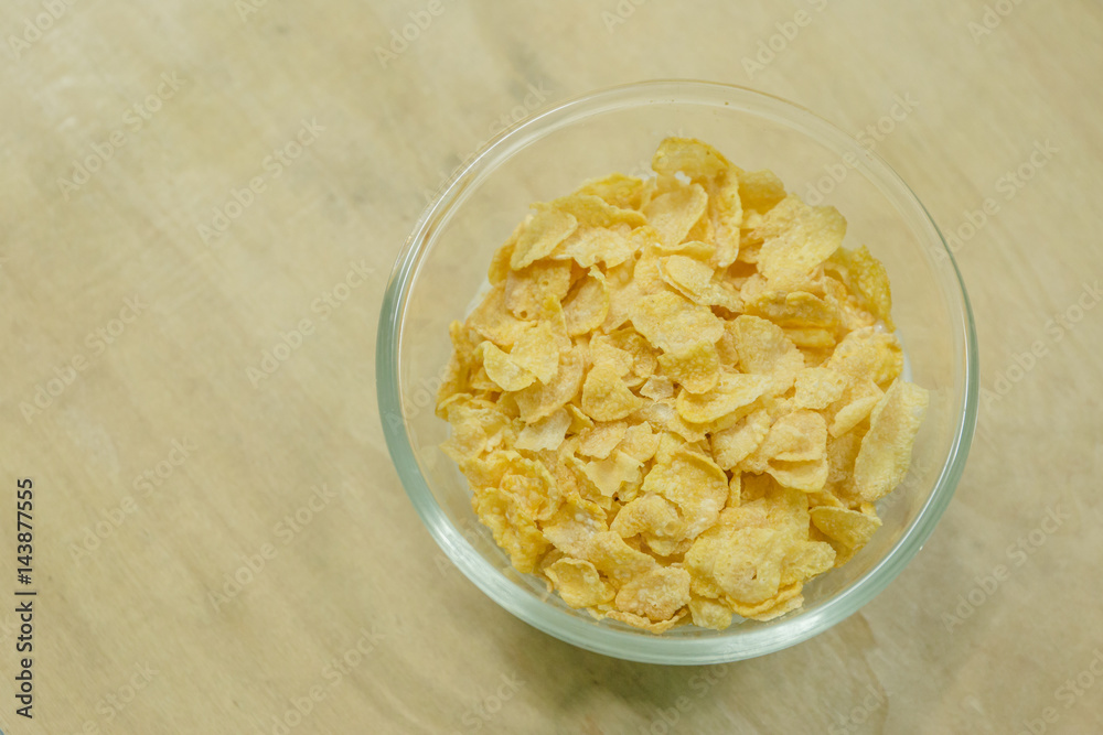 cornflakes in bowl cornflakes in bowl