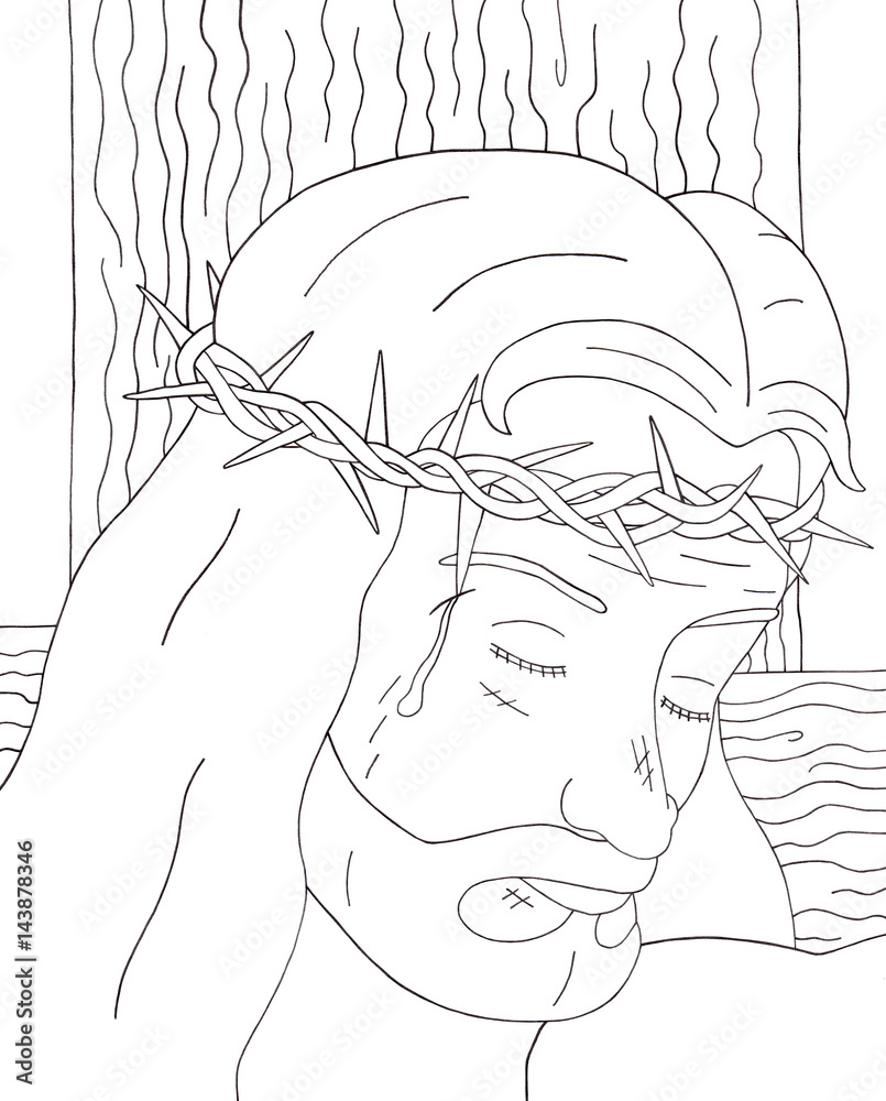 Jesus Face Coloring Page