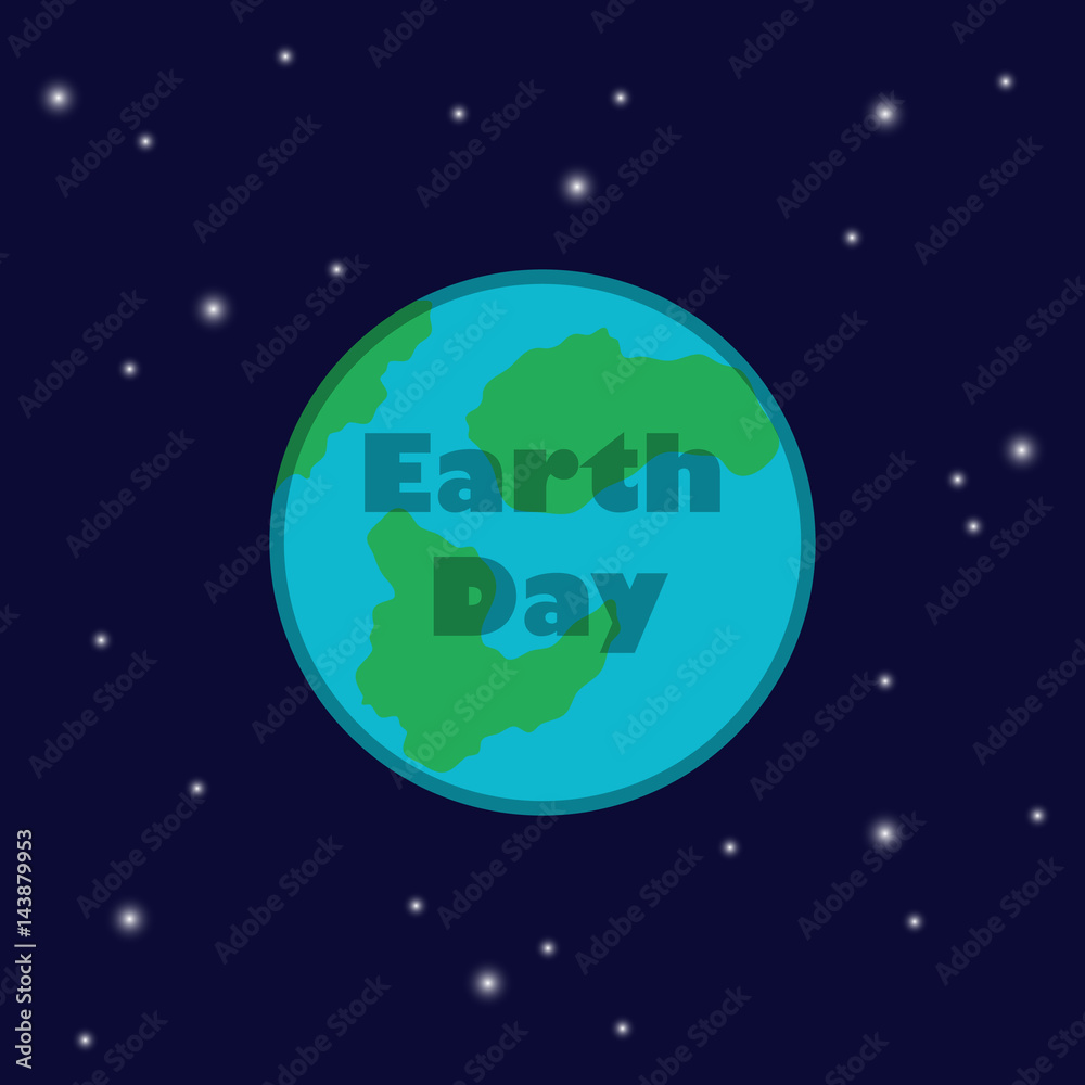 Fototapeta premium Vector earth in space abstraction