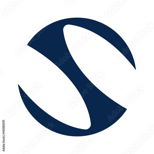 Surf board logo vector. Letter S logo vector.