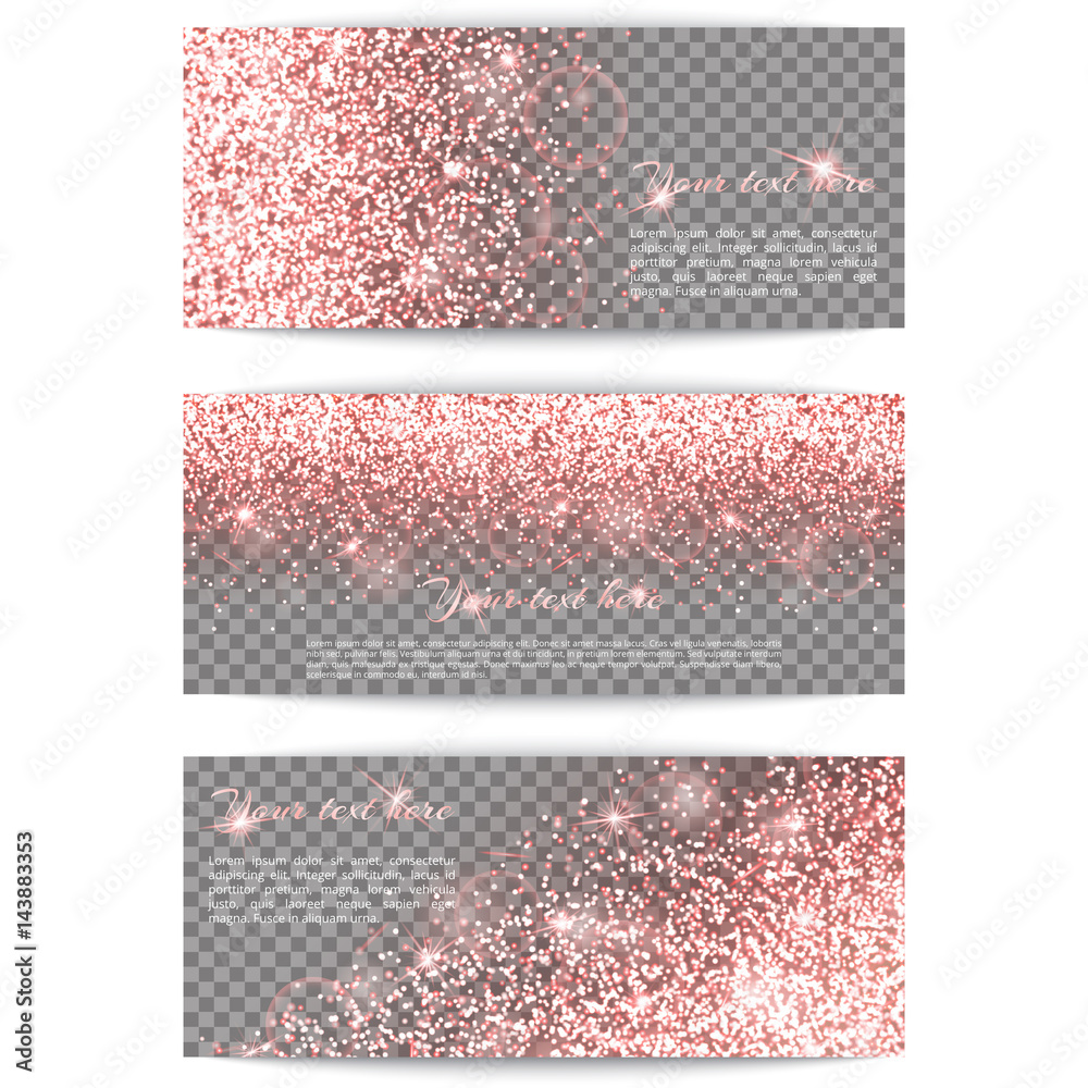 Glitter sparkle background with dazzling lights. Particles explosion on a transparent backdrop.
