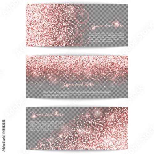 Glitter sparkle background with dazzling lights. Particles explosion on a transparent backdrop.
