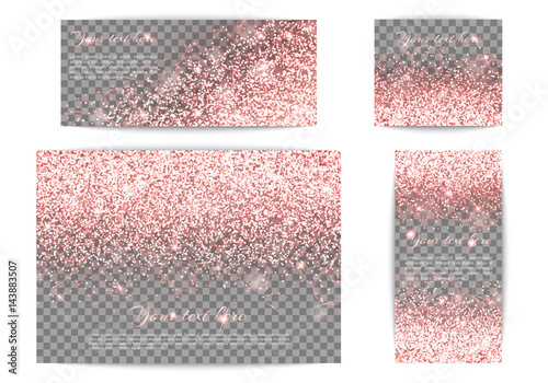 Glitter sparkle background with new year light. Particles vector on a transparent backdrop.
