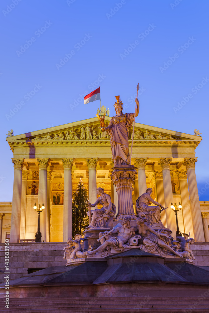 Fototapeta premium Parliament in Vienna Austria