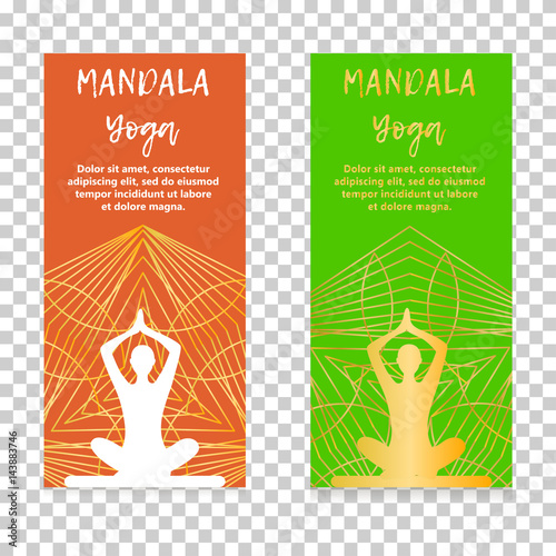 Vintage template design vector illustration of international yoga day. Oriental pattern, vector illustration. Islam, Arabic Indian turkish motifs