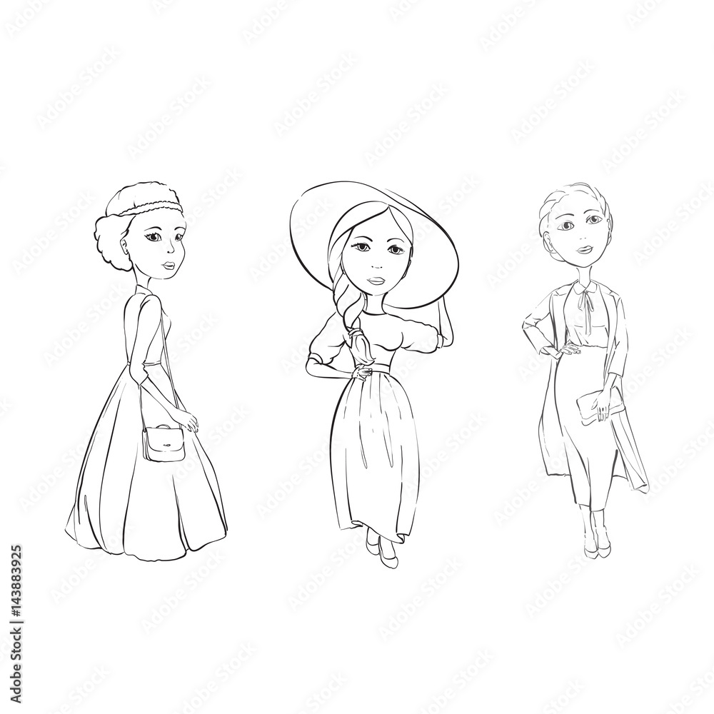 Model appearance girl on white background Model appearance girl on white background