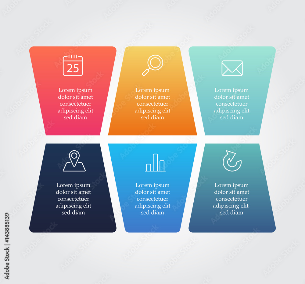 Abstract Business Infographics Options Template.
