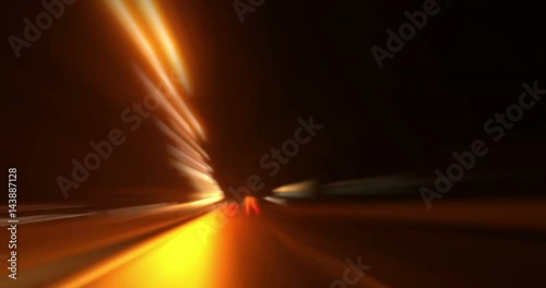 Time lapse acceleration speed motion car on night road