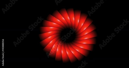 Abstract red armor vortex rotation circle 