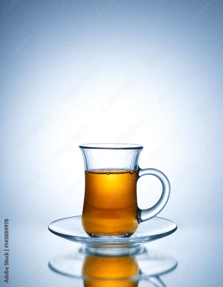 Tea in glass cup Tea in glass cup
