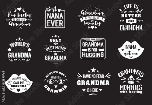 Best grandma handwritten in white