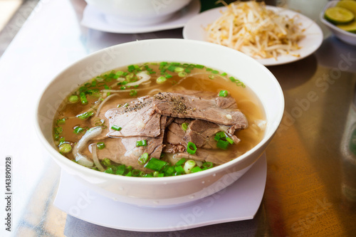 Traditional vietnamese pho soup