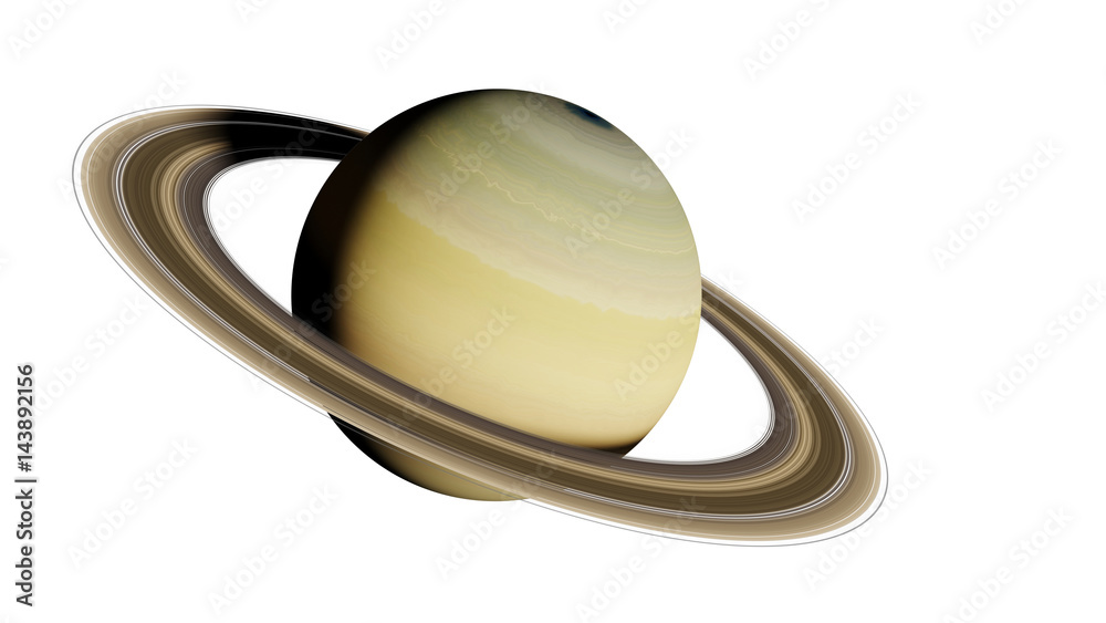 Fototapeta premium planet Saturn, isolated on white background 