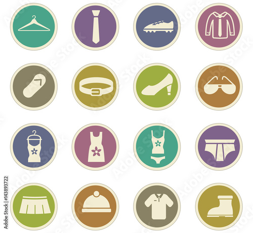 clothes icon set