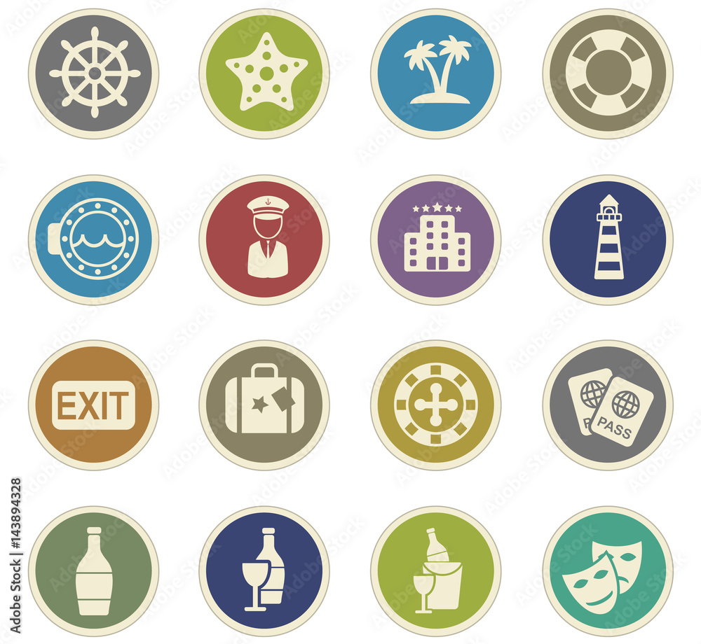 cruise icon set cruise icon set