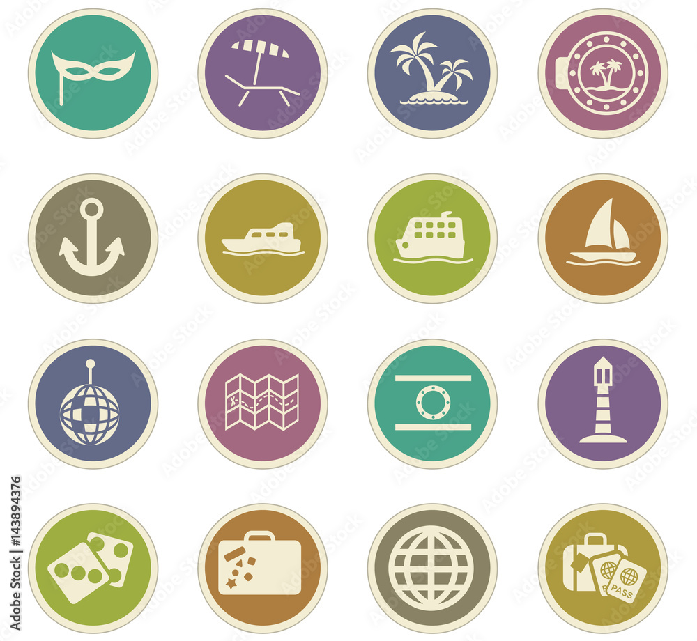 cruise icon set