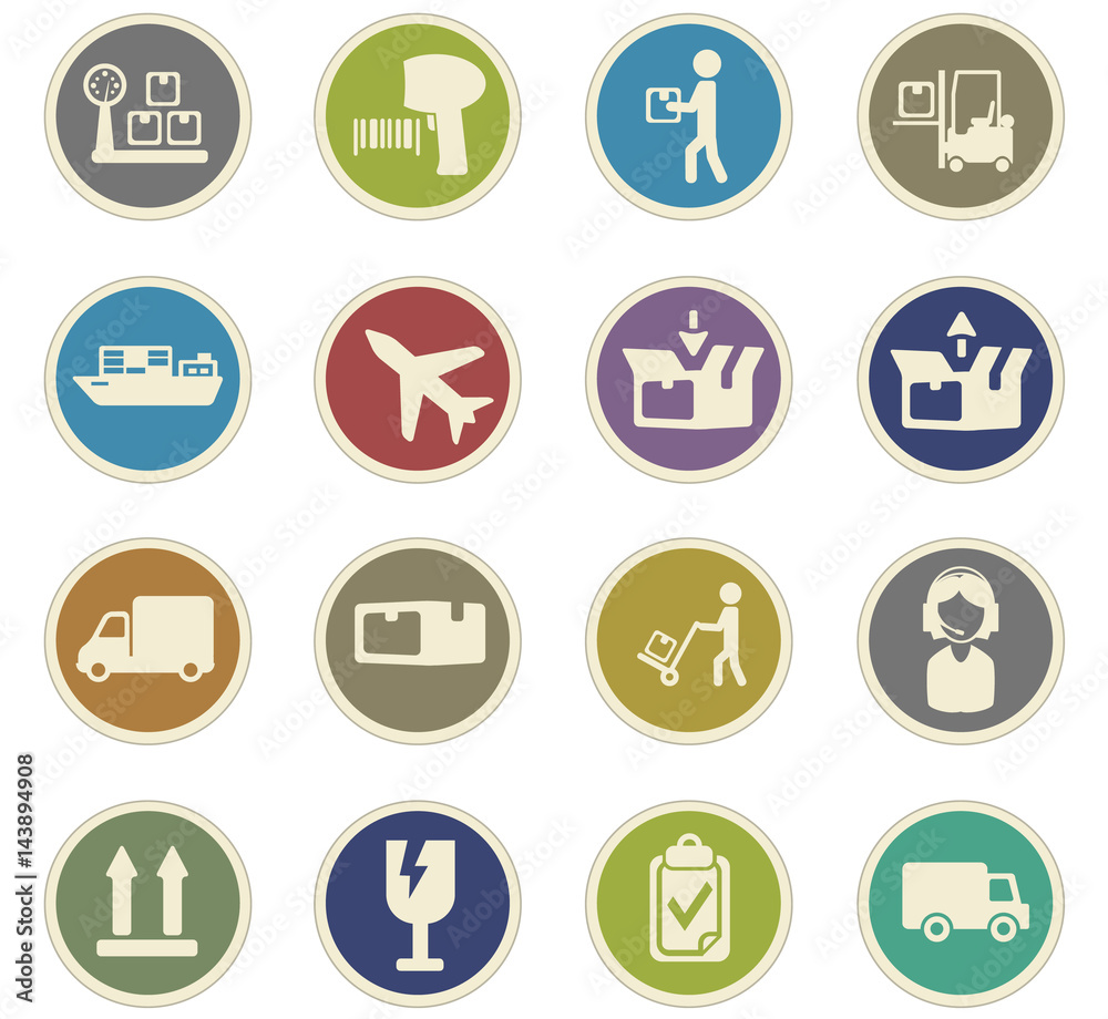 delivery service icon set