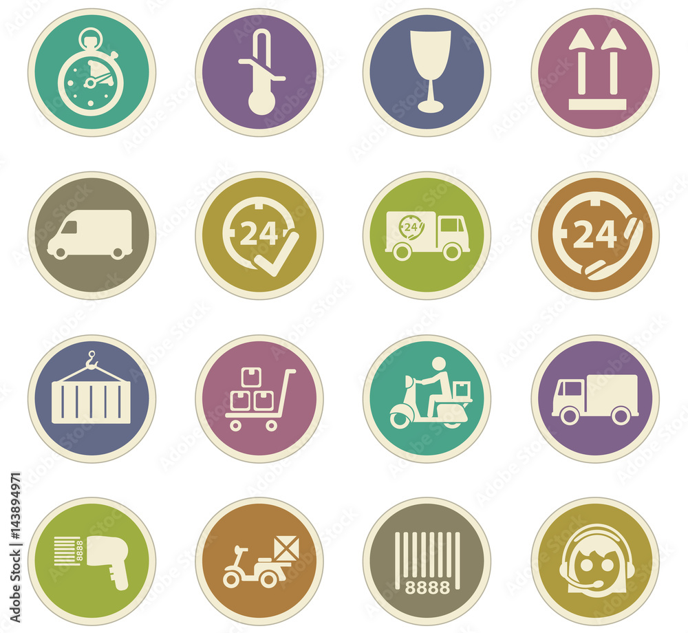 delivery service icon set