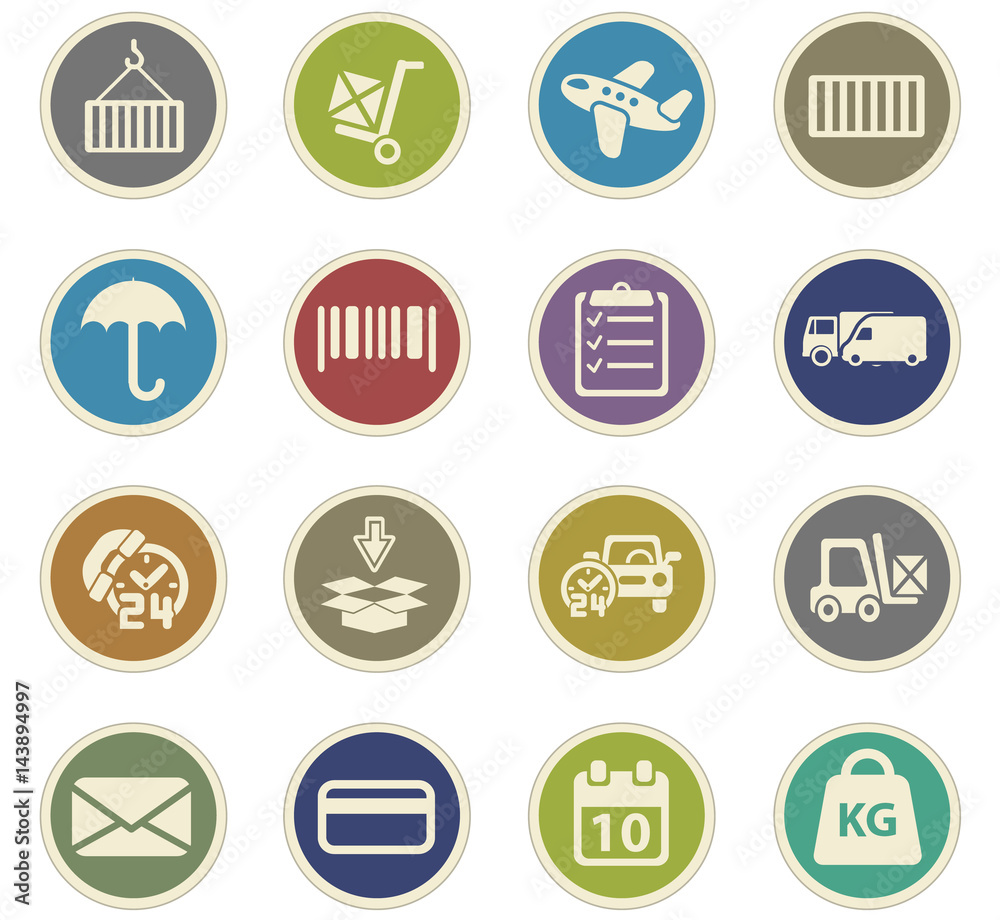 delivery service icon set