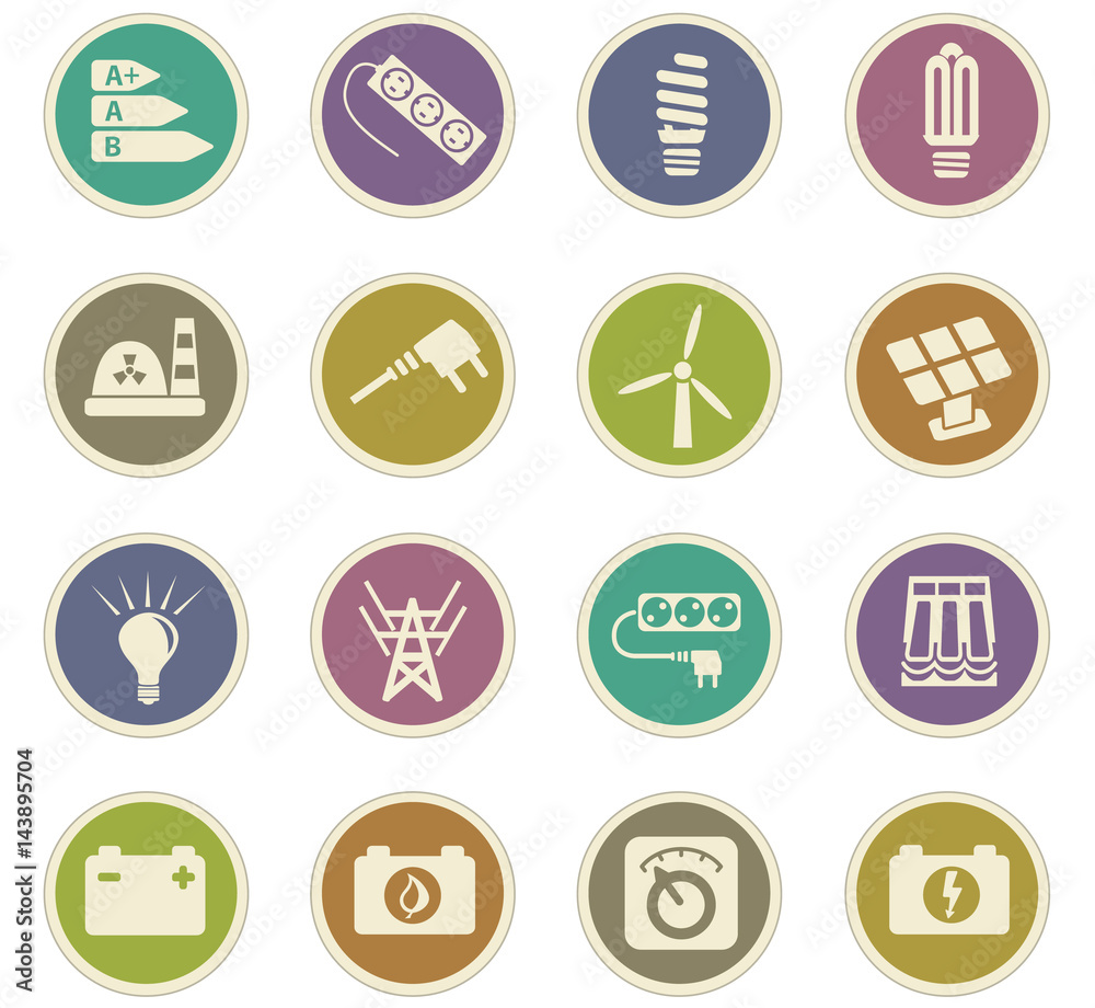 electricity icon set electricity icon set