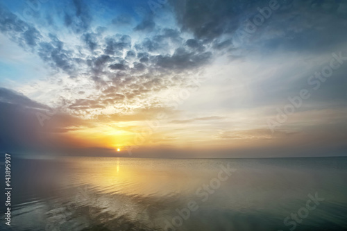 Landscape, dawn on the sea