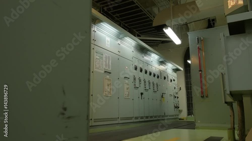 Switchboard in engine room of vessel