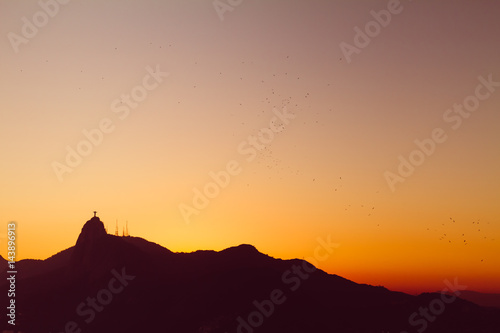 Corcovado silhouette