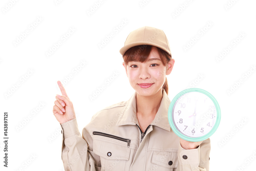 笑顔の作業員
