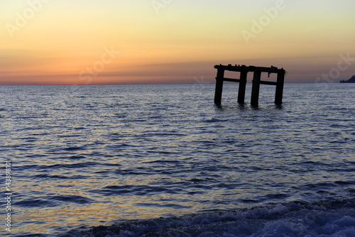 Beautiful sunset over the Black sea © a8764