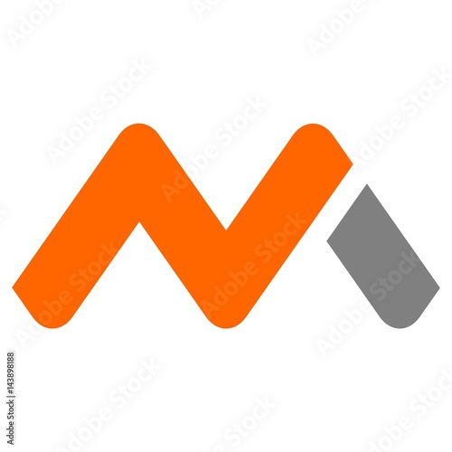 letter n or m logo vector. photo