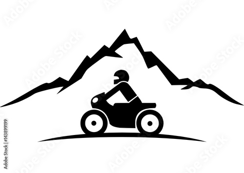 Silhouette Motorrad Berge